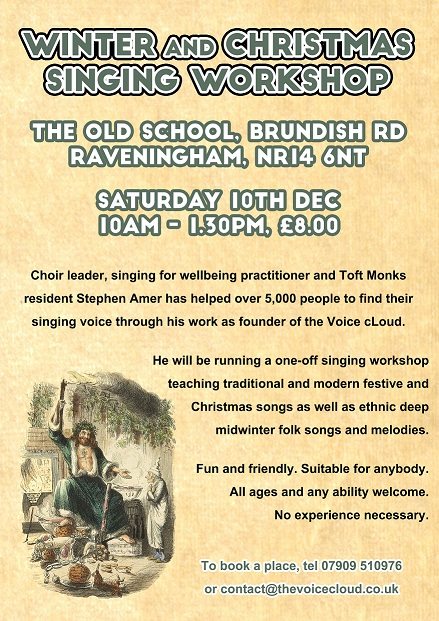 Christmas Singing Workshop 10th Dec